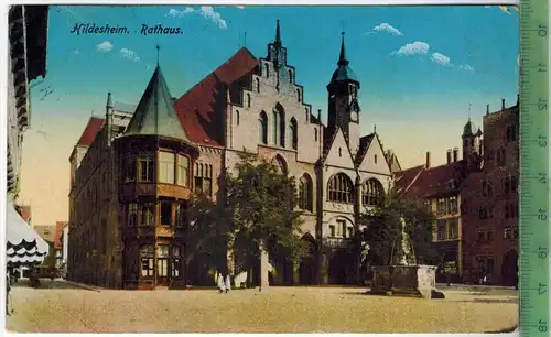 Hildesheim,- Rathaus 1916, Verlag: Kosmos, Halberstadt , FELD- POSTKARTE ohne Frankatur. mit  Stempel, HILDESHEIM