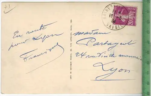 Vue générale sur la vanoise 1934, Verlag:------, POSTKARTE mit Frankatur. mit  Stempel, BRIDES LES BAINS 16.6.34