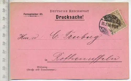 Rothenuffeln, Geschäftspost- Drucksache mit Frankatur, mit Stempel, MINDEN – 25.02.06, Zustand:  I-II