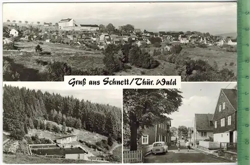 Gruß aus Schnett  um 1970/1980, Verlag: Auslese-Bild, Bad Salzungen ,  POSTKARTE,  mit Frankatur, mit Stempel, SCHNETT