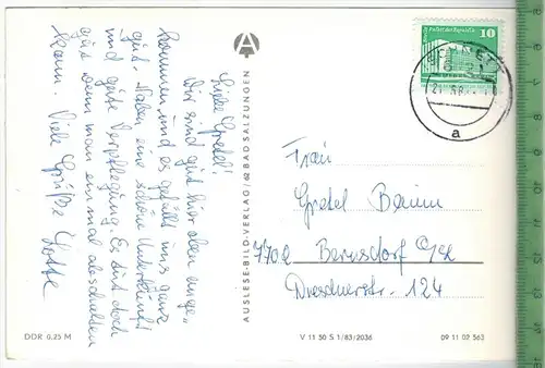 Gruß aus Schnett  um 1970/1980, Verlag: Auslese-Bild, Bad Salzungen ,  POSTKARTE,  mit Frankatur, mit Stempel, SCHNETT