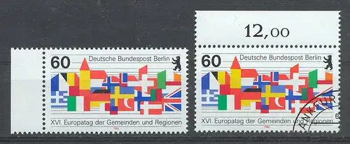 1986, MiNr. 758 **. mit Seitenrand, MiNr. 758 gest mit Oberrand, Zustand: sehr gut