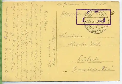 Roye Festungsmauer aus dem 11. Jahrhundert um 1910/1920,  Verlag:---, FELD-POSTKARTE, ohne Frankatur, mit Stempel,