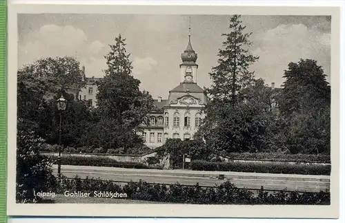 Leipzig, Gohliser Schlößchen, um 1920/1930 Verlag: DTVL , Postkarte  Erhaltung: I-II Karte wird in Klarsichthülle versch