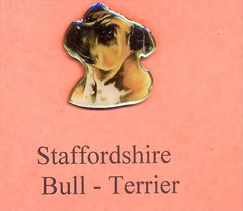 Hunde – Pins STAFFORDSHIRE BULL - TERRIER, Maße: Höhe ca. 2,5 cm, Zustand: neu