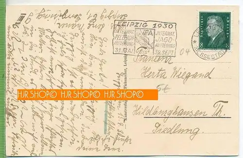 Leipzig, Gewandhaus   Verlag: Karl Fickenscher,Leipzig , POSTKARTE , mit Frankatur, mit Stempel, Leipzig 15.4.30 mit Son