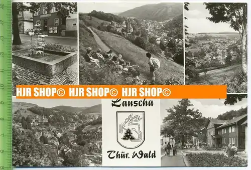 „Lauscha, Mehrfeldkarte“ um 1970/1980, Ansichtskarte  ungebrauchte Karte