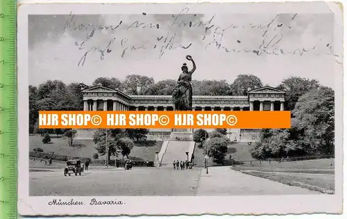 „München, Bavaria“  um 1940/1950  , Ansichtskarte mit Frankatur, mit Stempel,