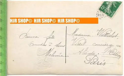 „Sincère Affection“  um 1910/1920  , Ansichtskarte mit Frankatur, mit Stempel,