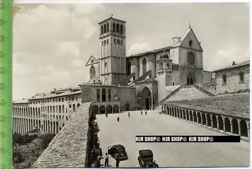 „Assisi, Basilika di San Francesco“ um 1930/1940, ungebrauchte Karte