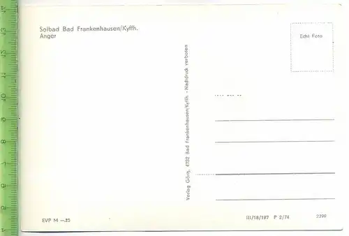 „Solbad Bad Frankenhausen/Kyffh. Anger“ um 1970/1980, ungebrauchte Karte