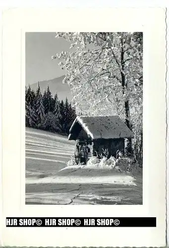 „ Winterlandschaft, Verso chnesisches Gedicht“   um 1950/1960,  Ansichtskarte, ungebrauchte Karte
