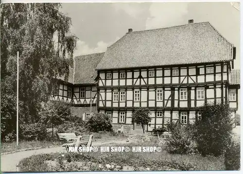 „Worbis, Rathaus“ um 1970/1980  ANSICHTSKARTE,  mit Frankatur, mit Stempel,