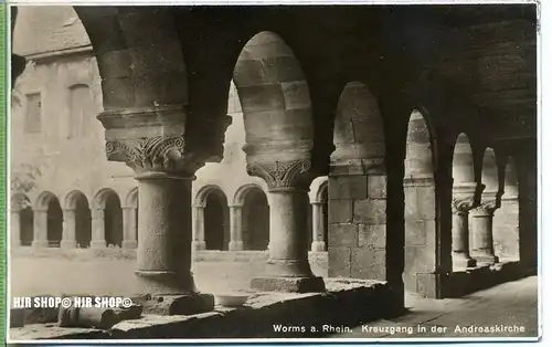 „Kreuzgang in der Andreaskirche “  um 1930/1940 Ansichtskarte,  ungebrauchte Karte