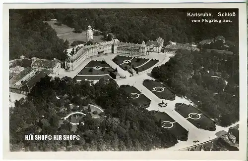 „Schloß vom Flugzeug aus “  um 1930/1940 Ansichtskarte,  ungebrauchte Karte