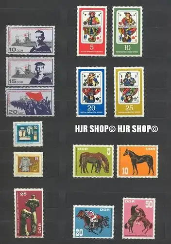 1967,  MiNr. 1308,1309,1310**, MiNr. 1306+1307**, MiNr. 1311**, MiNr.1298-1301**, MiNr.1302-1305**.