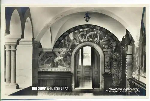 um 1920/1930 Ansichtskarte,  „Konstanz, Kreuzgang im Inselhotel “  ungebrauchte Karte