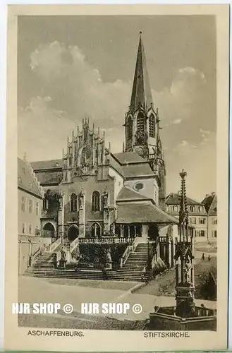um 1920/1930 Ansichtskarte  „Stiftskirche“ , ungebrauchte Karte