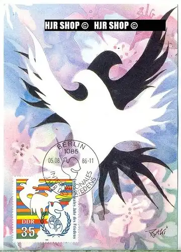 autor. MK 1986 Jahr des Friedens / Zustand: sehr gut