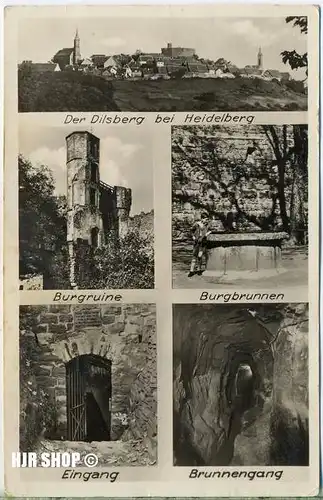 um 1930/1940 Ansichtskarte " Dilsberg ", ungebrauchte Karte