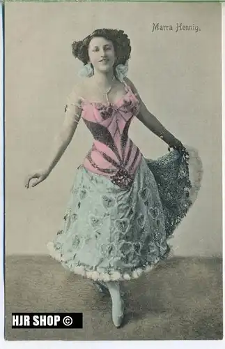 um 1910/1920 Ansichtskarte "Marra Hennig", ungebrauchte Karte in  guter Erhaltung