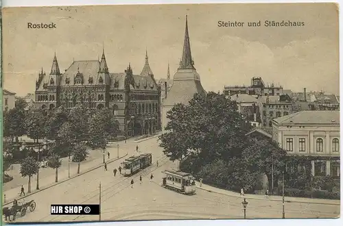 Postkarte:  Rostock Steintor und Ständehaus