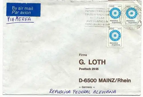 Luftpost-Brief, 24.09.1981, Buenes-Aires – Mainz,