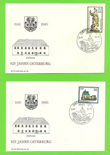 2 x FDC Osterburg 850 Jahrfeier, 24.08.1985
