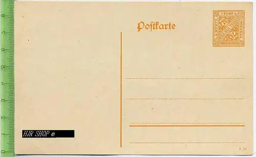 Postkarte, K. Württ. Amtlicher Verkehr,  ungel., postfrisch, Siebeneinhalb Pfennig