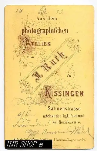 Fotographie, U. Rarh, Kissingen kl. Format, s/w, I-II, Maße:10,5 x 6,5 cm, gute Erhaltung