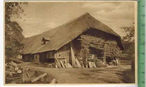 Schwarzwaldhaus, 1910, Verlag: --------; Postkarte, Frankatur,  Stempel,    Maße: 14  x 9 cm, Erhaltung: I-II,