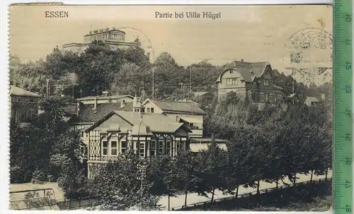 Essen Partie bei Villa Hügel, 1910, Verlag: --------, POSTKARTE, Frankatur,  Stempel, ESSEN 17.11.10, Erhaltung: I-II,