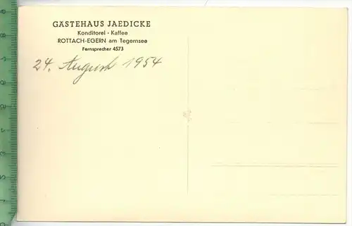 Gasthaus Jaedicke, Rottach-Egern, Verlag: ---------,  Postkarte, unbenutzte Karte, Erhaltung:I-II,
