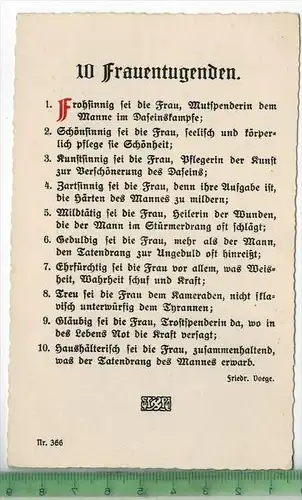 10 Frauentugenden