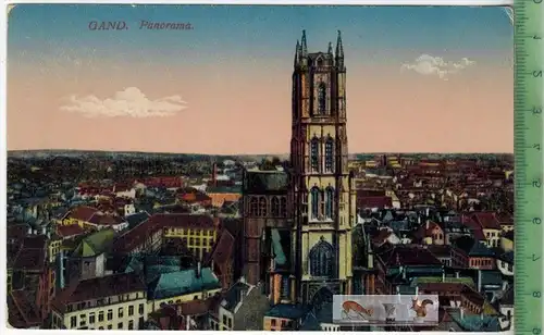 Gand, Panorama -1917, -Verlag. --------, FELD- POSTKARTE  ohne Frankatur, mit Stempel, gelaufen!!, Erhaltung: I-II,