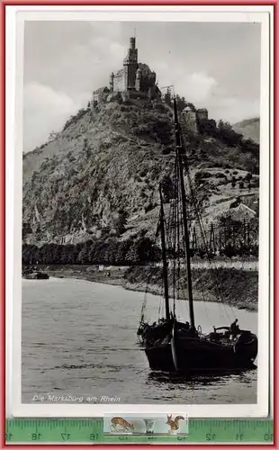 Die Marksburg am Rhein, Verlag: Schöning & Co., Lübeck, POSTKARTE, Erhaltung: I-II, Karte wird in Klarsichthülle