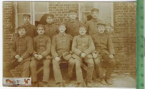 Soldaten-Gruppenfoto-1917 - Verlag: -------, FELD-  POSTKARTE ohne Frankatur, mit Stempel,  14.2.17, Erhaltung: I-II