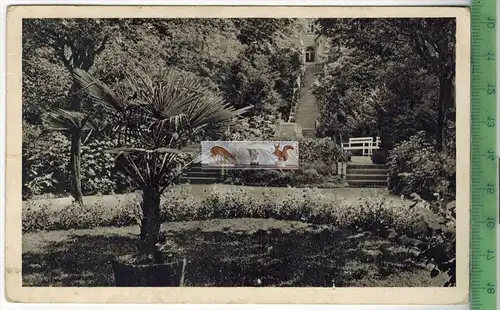 Bad Lausick, Aufgang zum Kurhotel, Verlag: -------,   Postkarte, besch. Frankatur, mit Stempel    Erhaltung: I-II,