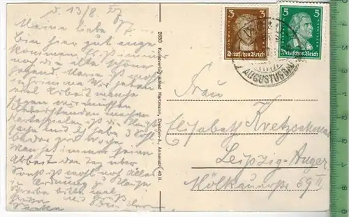 Augustusbad bei Radeberg-  1927 -Verlag: Alfred Hermann, Dresden,  Postkarte, mit Frankatur, mit Stempel AUGUSTUSBAD