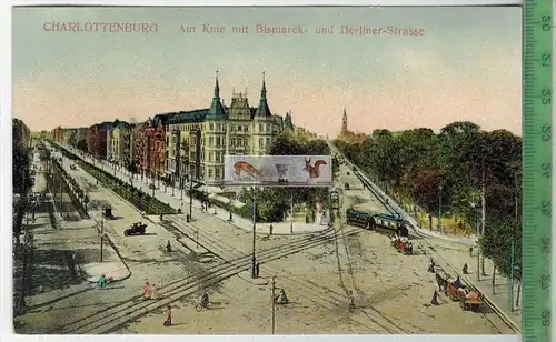 Charlottenburg, am Knie 1910 - Verlag: Paul Fink, Berlin,   Postkarte, mit Frankatur, mit Stempel CHARLOTTENBURG