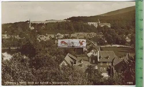 Ilsenburg, Blick auf Schloß u. Marienkirche -1928 -Verlag: H. Rubin & Co., Dresden,   Postkarte, mit Frankatur,