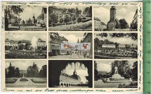 GRUß aus GOTHA -1933 ,-Verlag: ----,   Postkarte mit Frankatur, mit StempeL, GOTHA  15.9.33, Erhaltung: I-II,