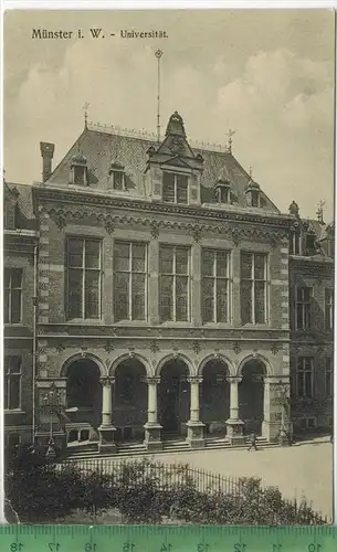 Münster, -Universität um 1910/1920, Verlag: ----, POSTKARTE, linke untere Ecke mit Knick, Erhaltung: II-III, unbenutzt,