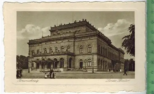 Braunschweig, Landes-Theater um 1910/1920, Verlag: Bruno Hansmann, Cassel, Nr.12727, POSTKARTE, Echte Kupfertiefdruck