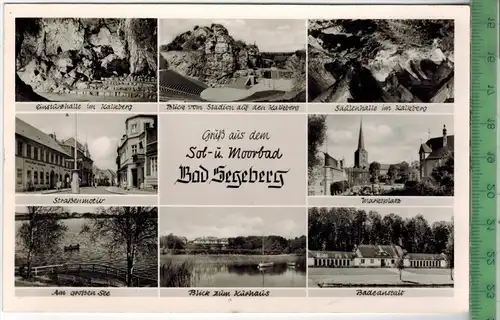 Gruß aus dem Sol-u. Moorbad Bad Segeberg, Verlag: Schöning & Co., Lübeck, POSTKARTE, Echtes Schöning Foto