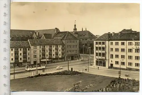 Nordhausen - Rautenstraße, um 1960/70, Verlag: Konsum Fotocolor Mgdb., Postkarte mit Frankatur, mit Stempel, Nordhausen