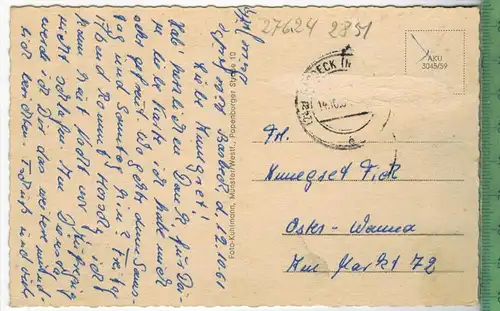 Gruß aus Frögeln Kr. Wesermünde, Verlag: Kuhlmann, Münster/Westf., Postkarte ohne Frankatur, mit Stempel,  14.10.61