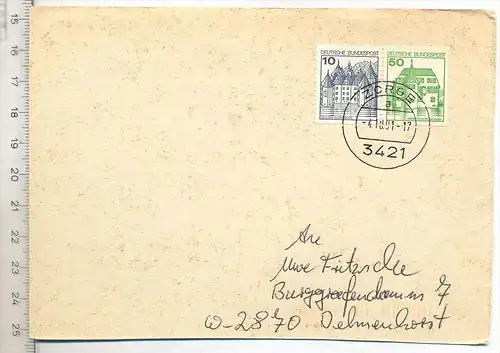 Auf dem Brocken 1929, mit Brockenhotel, Verlag: ----, Postkarte mit Frankatur, mit Stempel,   Erhaltung: II-III  Karte w