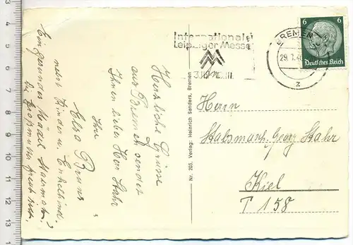 Bremen - Rathaus,  um 1940 Verlag: Heinrich Sanders, Postkarte mit Frankatur, mit Stempel, Bremen, 29.01.40,  Erhaltung: