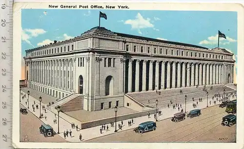 New General Post Office, New York Verlag: Irving Underhill, Postkarte,  Erhaltung: I –II Karte wird in Klarsichthülle ve